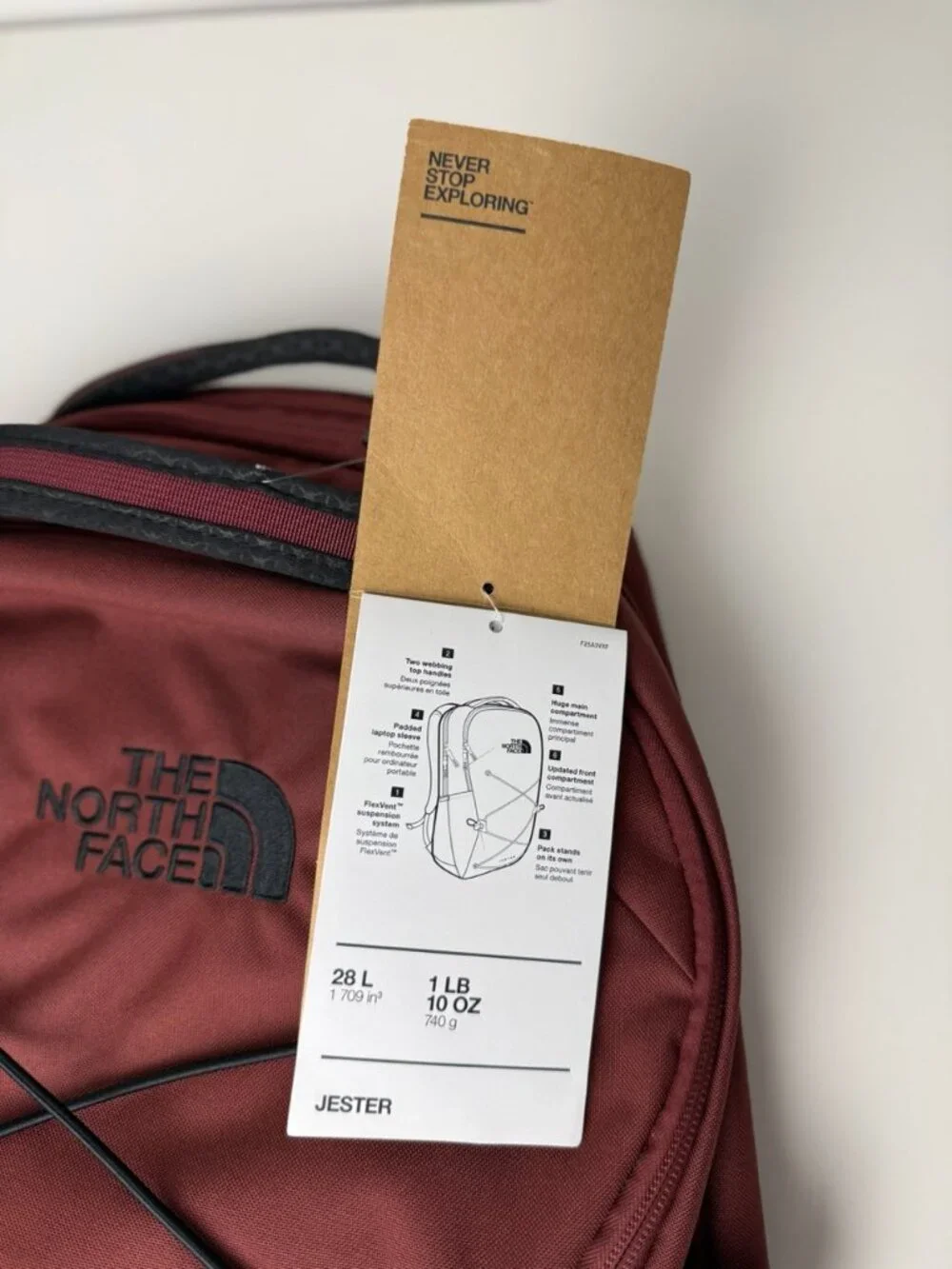 The North Face Unisex Jester Everyday Laptop Backpack Sumac/TNF Black 28L